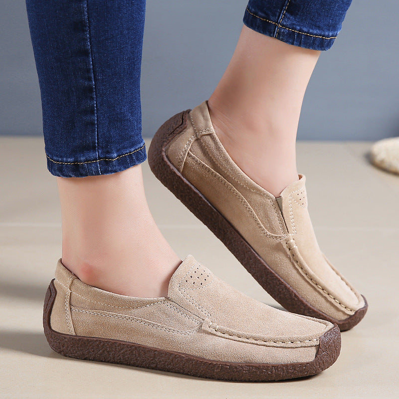 OrthoCare Women’s Suede Slip-On Loafers – Lightweight Comfort Casual Shoes