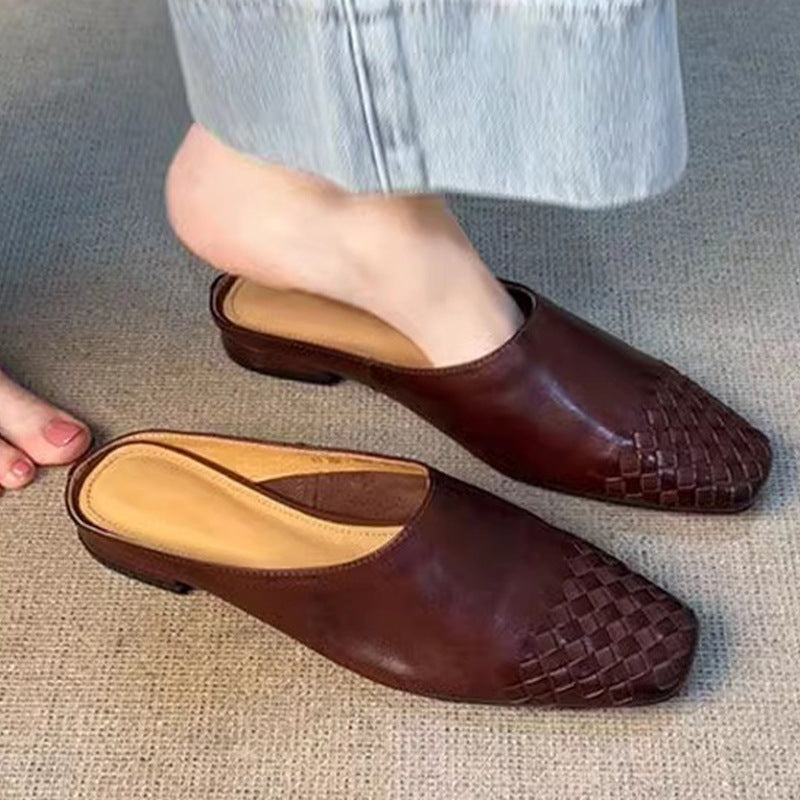 OrthoCare | Woven Toe Slip-On Mule Loafers