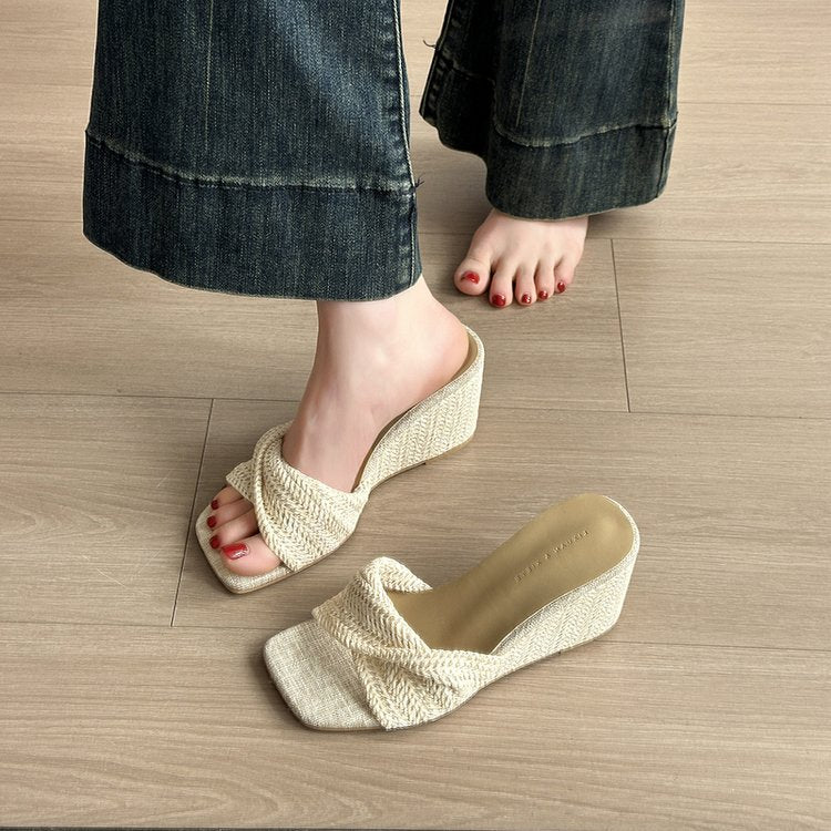 Cressa | Women’s Orthopedic Bow Wedge Slide Sandals