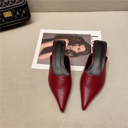 Queniva | Women’s Orthopedic Pointed Toe Mule Heels
