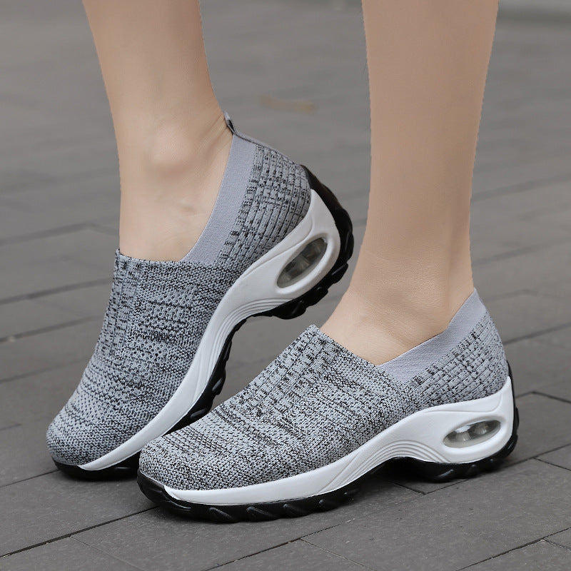 OrthoCare Women’s Air Cushion Slip-On Sneakers – Lightweight Support Walking Shoes