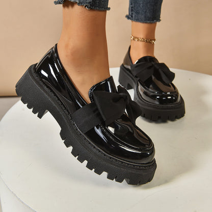 OrthoCare Vintage Loafers With Bow - Unique Elegance