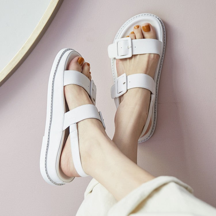 Yasmine | Women’s Orthopedic Double Buckle Platform Sandals