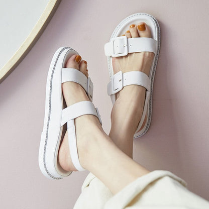 Yasmine | Women’s Orthopedic Double Buckle Platform Sandals