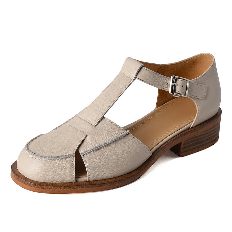 OrthoCare Retro Flat Sandals With Hollow Toe Box