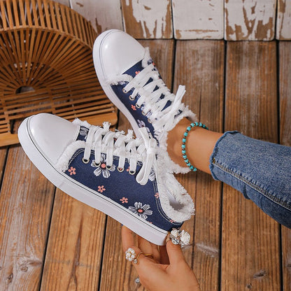 OrthoCare Canvas Shoes - Floral Low-Top Comfort