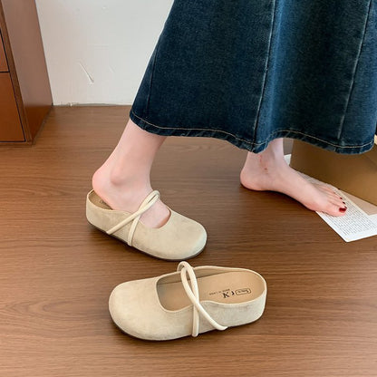 Delphine | Women’s Orthopedic Suede Lace-Up Mule Flats
