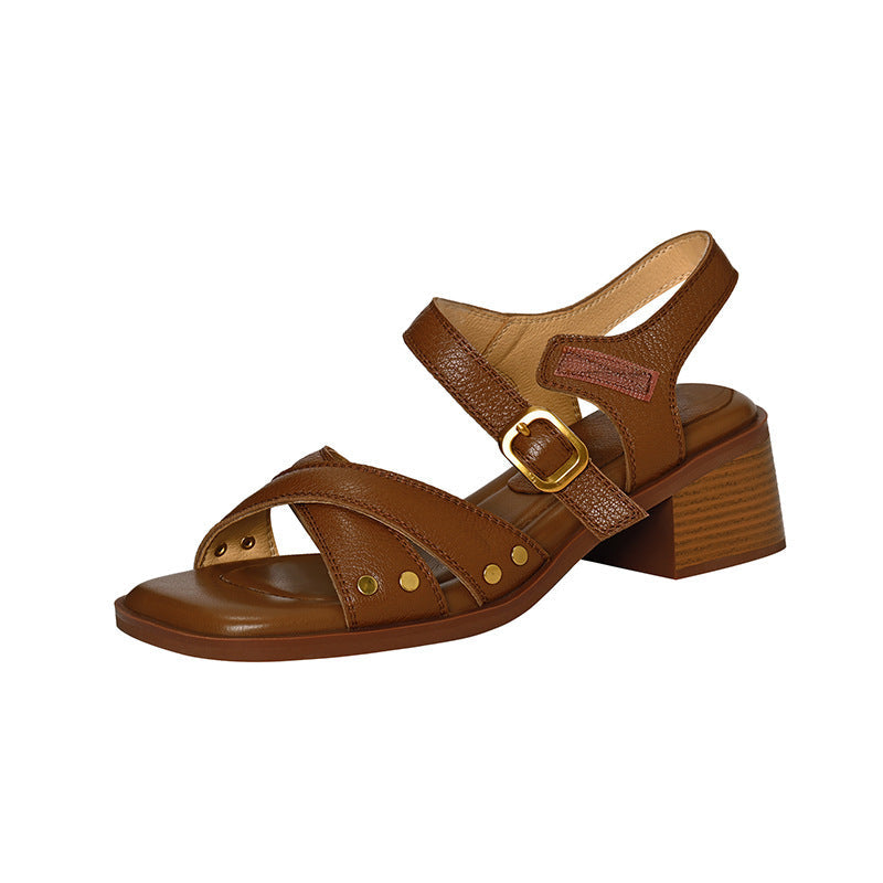 Sable | Women’s Orthopedic Vintage T-Strap Block Heel Sandals
