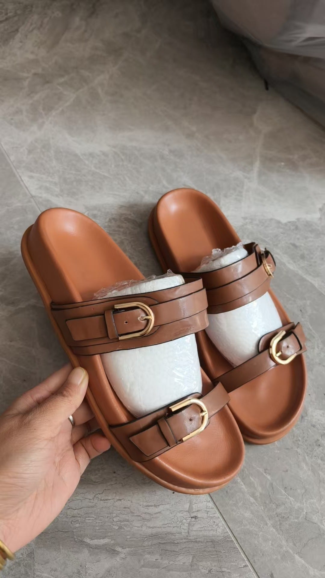 Dove | Women’s Orthopedic Double Buckle Slide Sandals