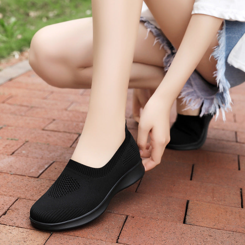 OrthoCare Women’s Breathable Slip-On Sneakers – Lightweight Comfort Walking Shoes