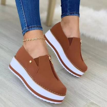 Orthopedic Platform Slip-On Shoes – Cushioned Comfort Lightweight Walking Sneakers