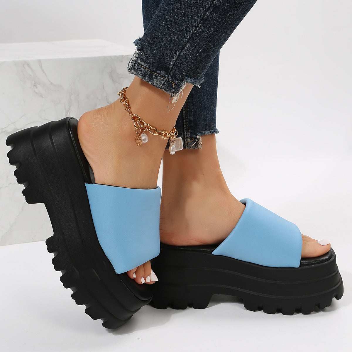 Wrenna | Women’s Orthopedic Chunky Platform Slide Sandals
