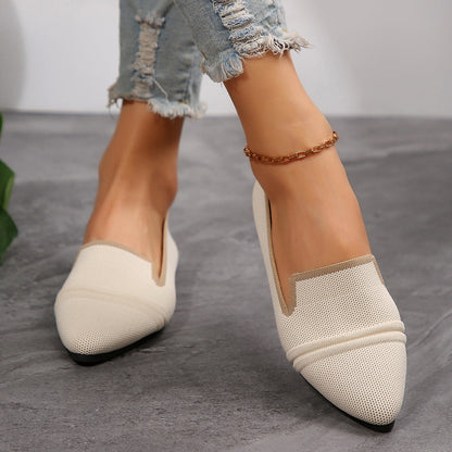 Ilaria | Women’s Orthopedic Pointed Toe Knit Ballet Flats