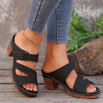 OrthoCare Unique Square-Heeled Sandals For A Stylish Summer