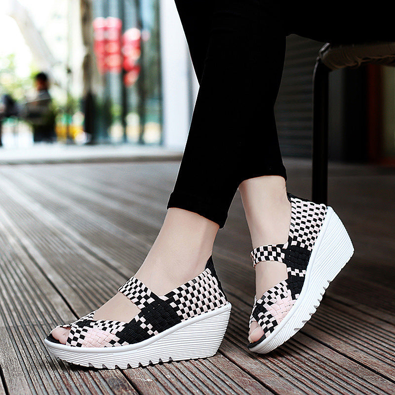 OrthoCare Breathable Printed Wedge Slip-On Flats