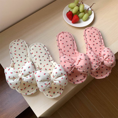 OrthoCare | Polka Dot Ruffle Strap Slide Slippers