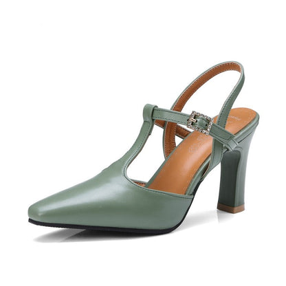 Arwen | Women’s Orthopedic Pointed Toe T-Strap Slingback Pumps