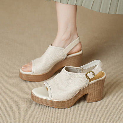 Olympia | Women’s Orthopedic Peep Toe Slingback Block Heel Sandals