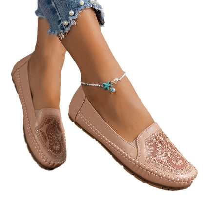 OrthoCare Retro Flat Loafers  With A Unique Vintage Look