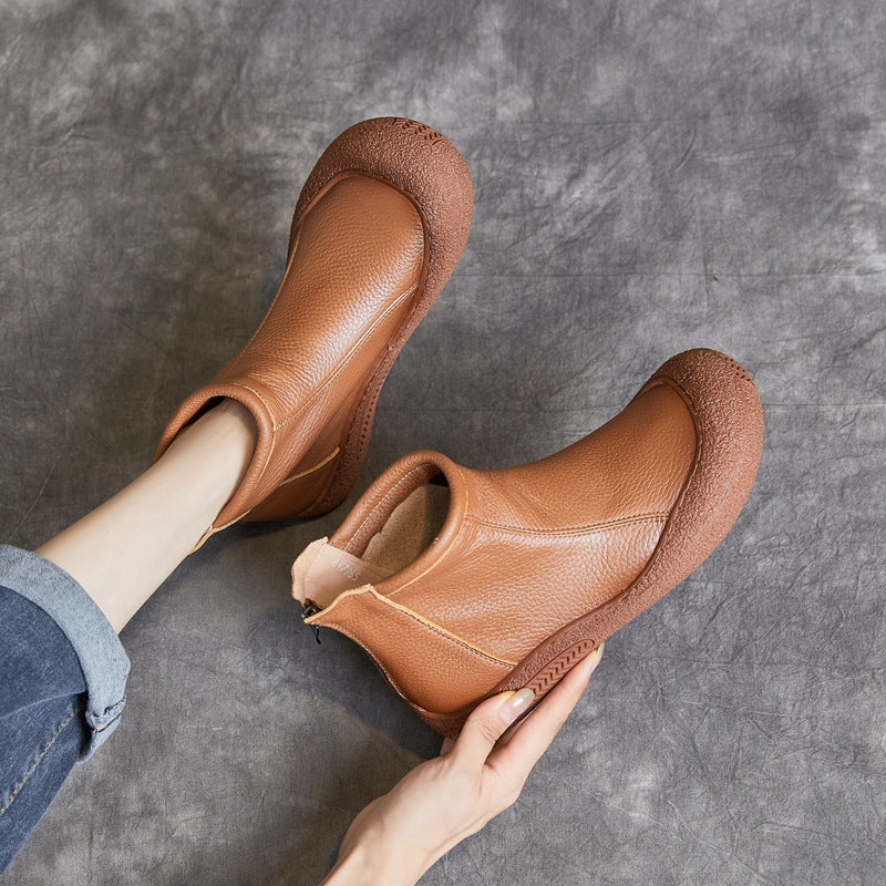 OrthoCare Cowhide Ankle Boots - Supportive Comfort