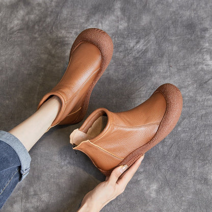 OrthoCare Cowhide Ankle Boots - Supportive Comfort