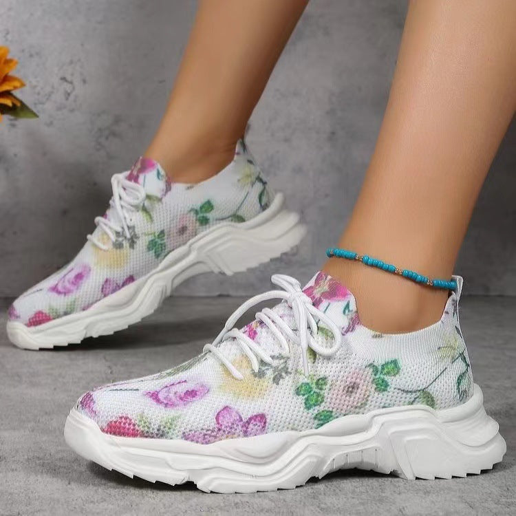 OrthoCare Women’s Tie-Dye Knit Sneakers – Lightweight Breathable Comfort Shoes