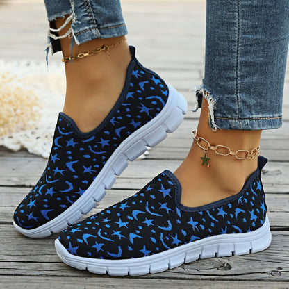 Orthopedic Patterned Slip-On Sneakers – Lightweight Breathable Comfort Walking Shoes