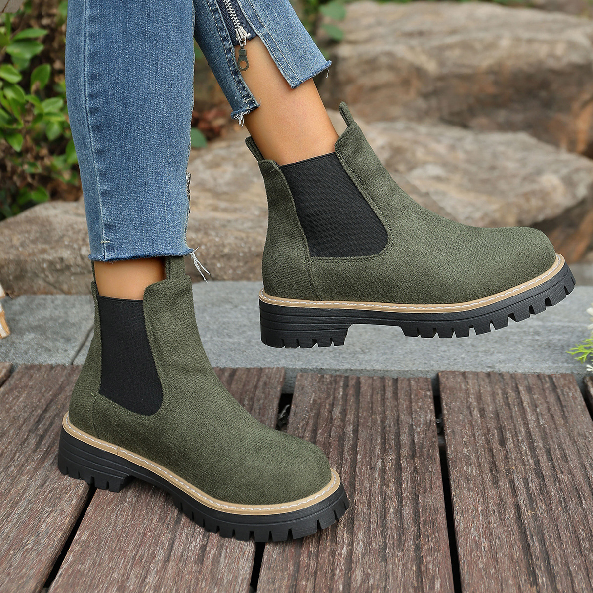 OrthoCare Square-Heeled, Round-Toe Boots For A Unique Style