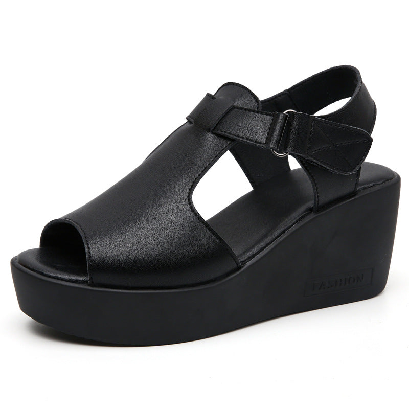 Querida | Women’s Orthopedic Peep Toe Wedge Comfort Sandals