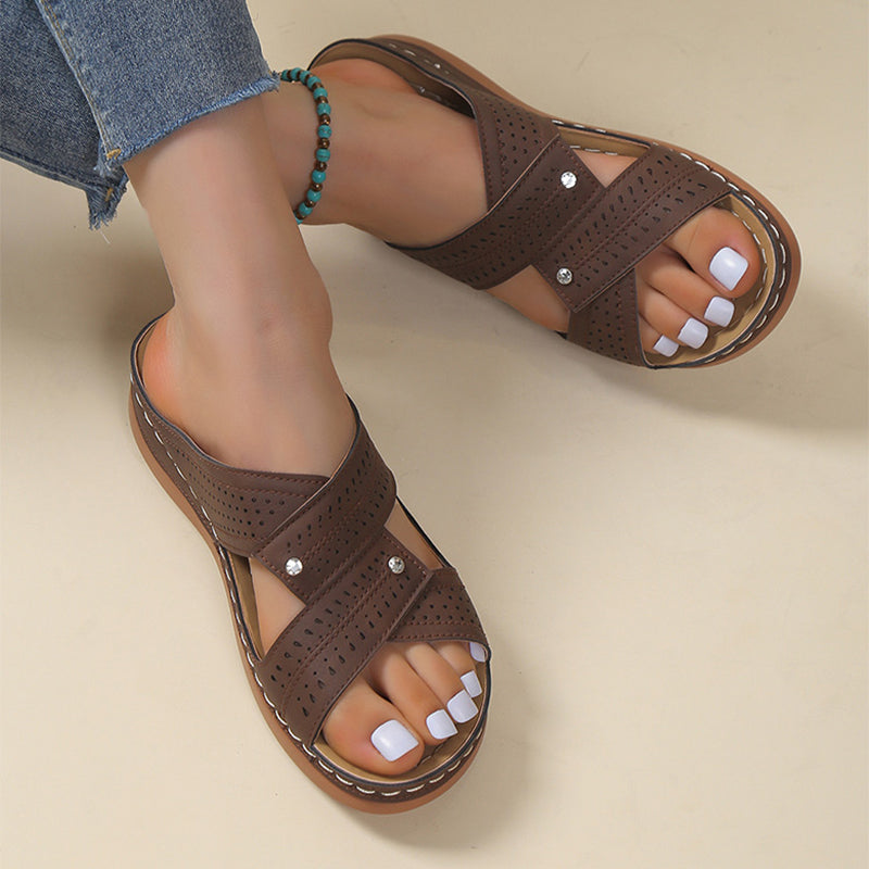 OrthoCare Wedge Sandals - Non Slip Summer Comfort
