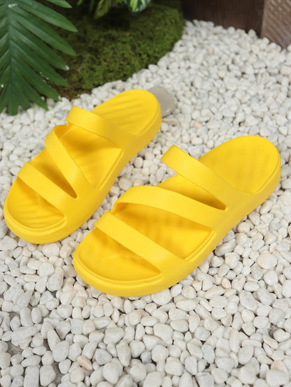 OrthoCare | Soft Cushioned Cross Strap Slide Sandals