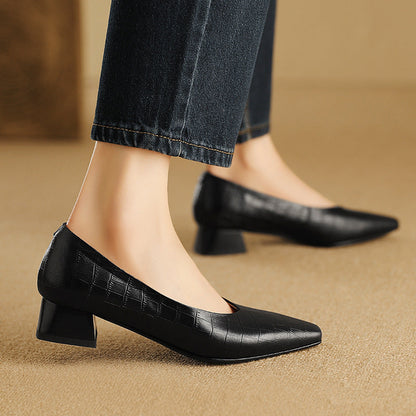 OrthoCare Pointed Toe Low Heel Shoes - Ergonomic