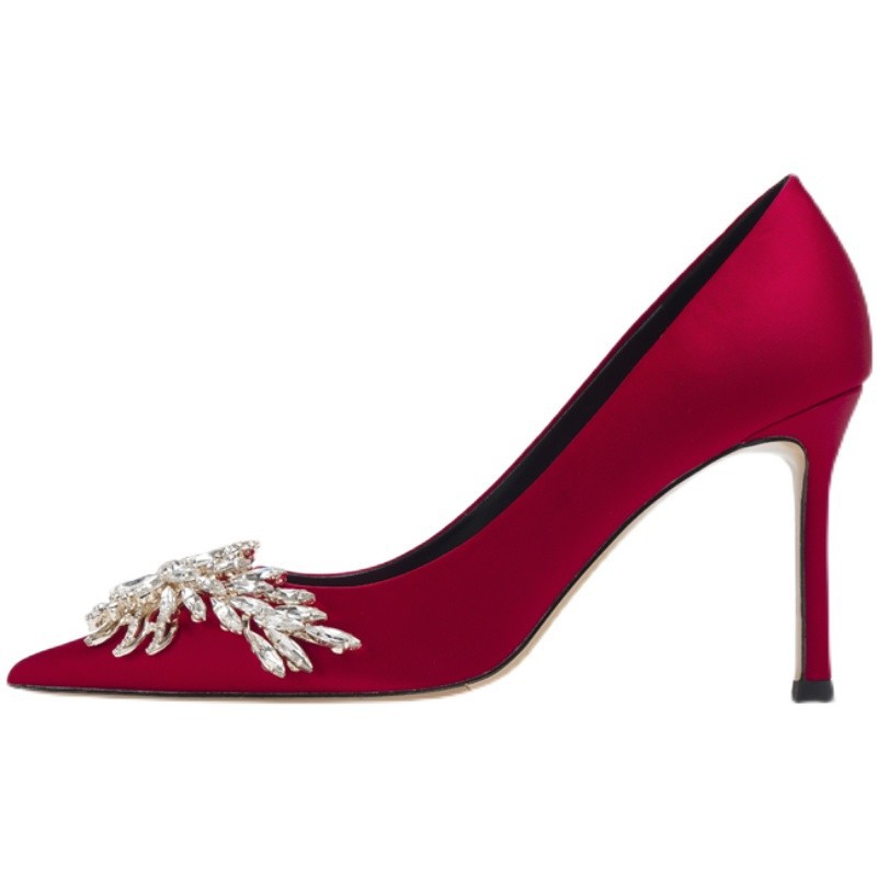 OrthoCare Unique Red High Heel Wedding Shoes