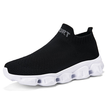 Orthopedic Air Sole Slip-On Sneakers – Breathable Knit Lightweight Comfort Walking Shoes