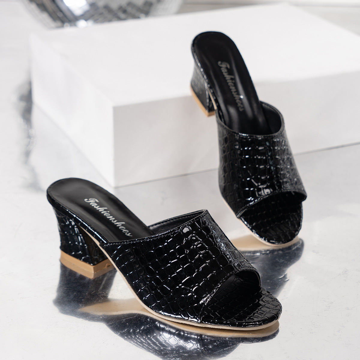 OrthoCare Snake Print Open Heel Sandals - Unique Elegance