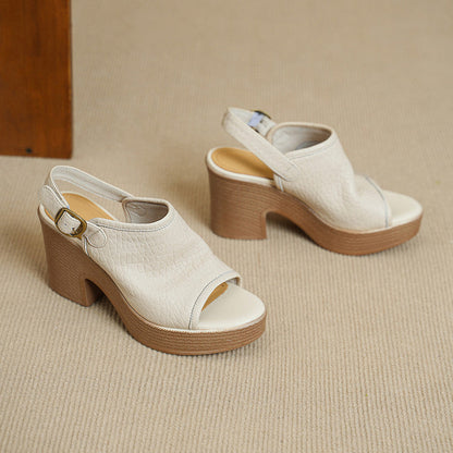 Olympia | Women’s Orthopedic Peep Toe Slingback Block Heel Sandals