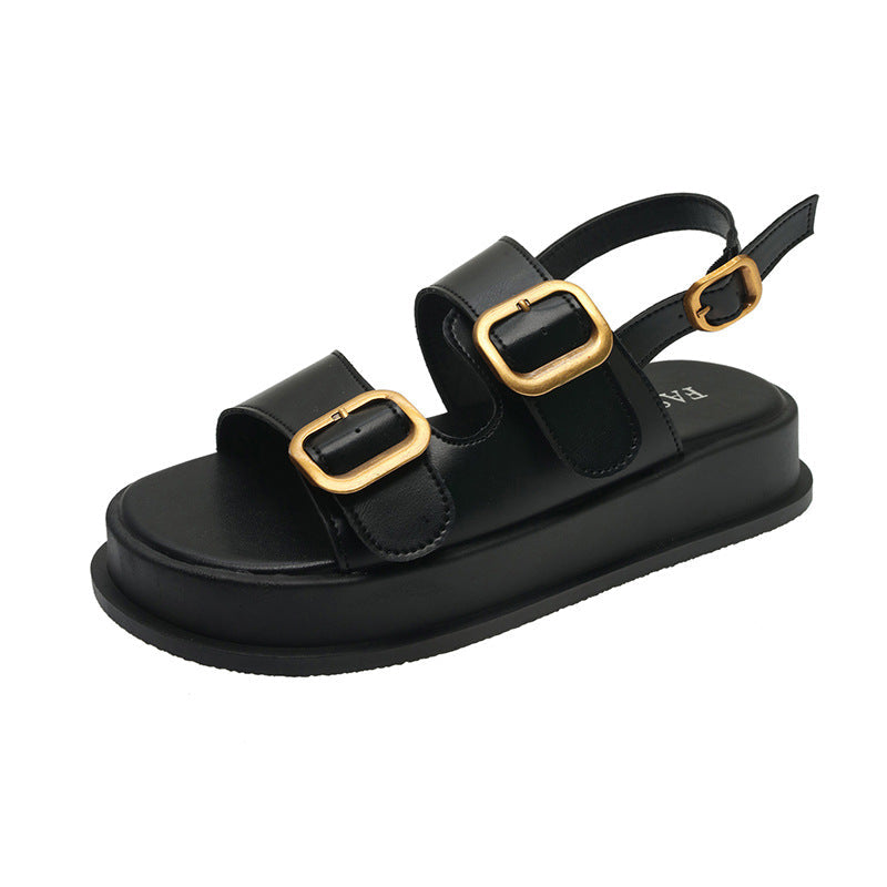 Solara | Women’s Orthopedic Double Buckle Platform Sandals