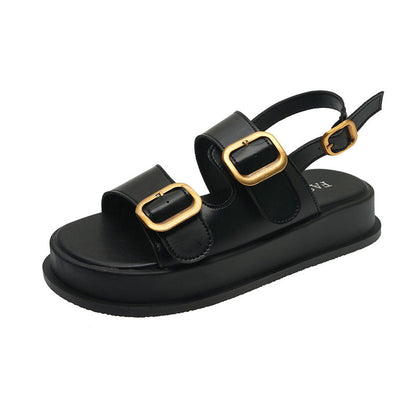 Solara | Women’s Orthopedic Double Buckle Platform Sandals