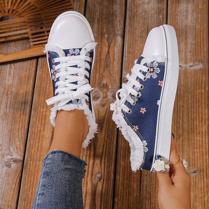 OrthoCare Canvas Shoes - Floral Low-Top Comfort