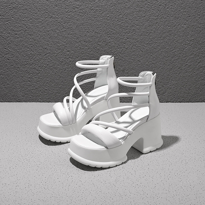 Quinella | Women’s Orthopedic Lace-Up Platform Block Heel Sandals
