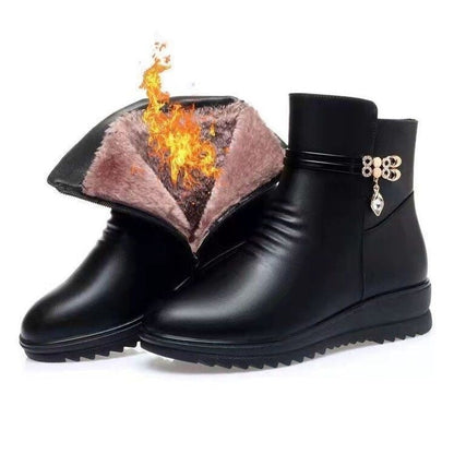 OrthoCare Leather Boots - Non Slip Soft Sole Women