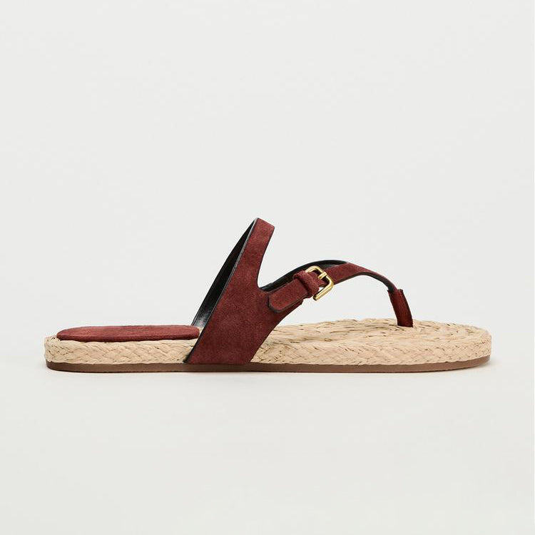 Quillara | Women’s Orthopedic Braided Straw Thong Sandals