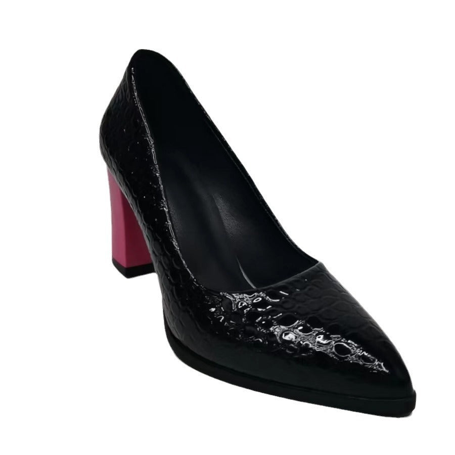 OrthoCare Women’s Pointed Toe Block Heel Pumps – Comfortable Dress Heels