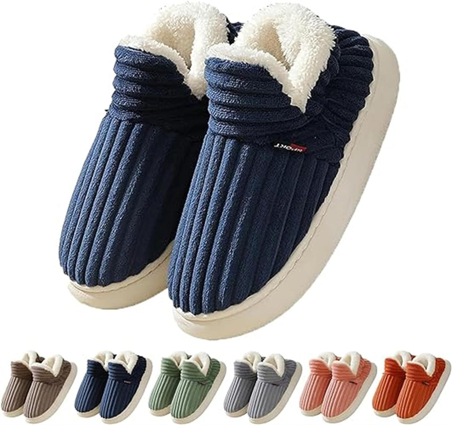 Lala | Orthopedic Plush Corduroy Indoor Slippers – Warm Comfort for Home