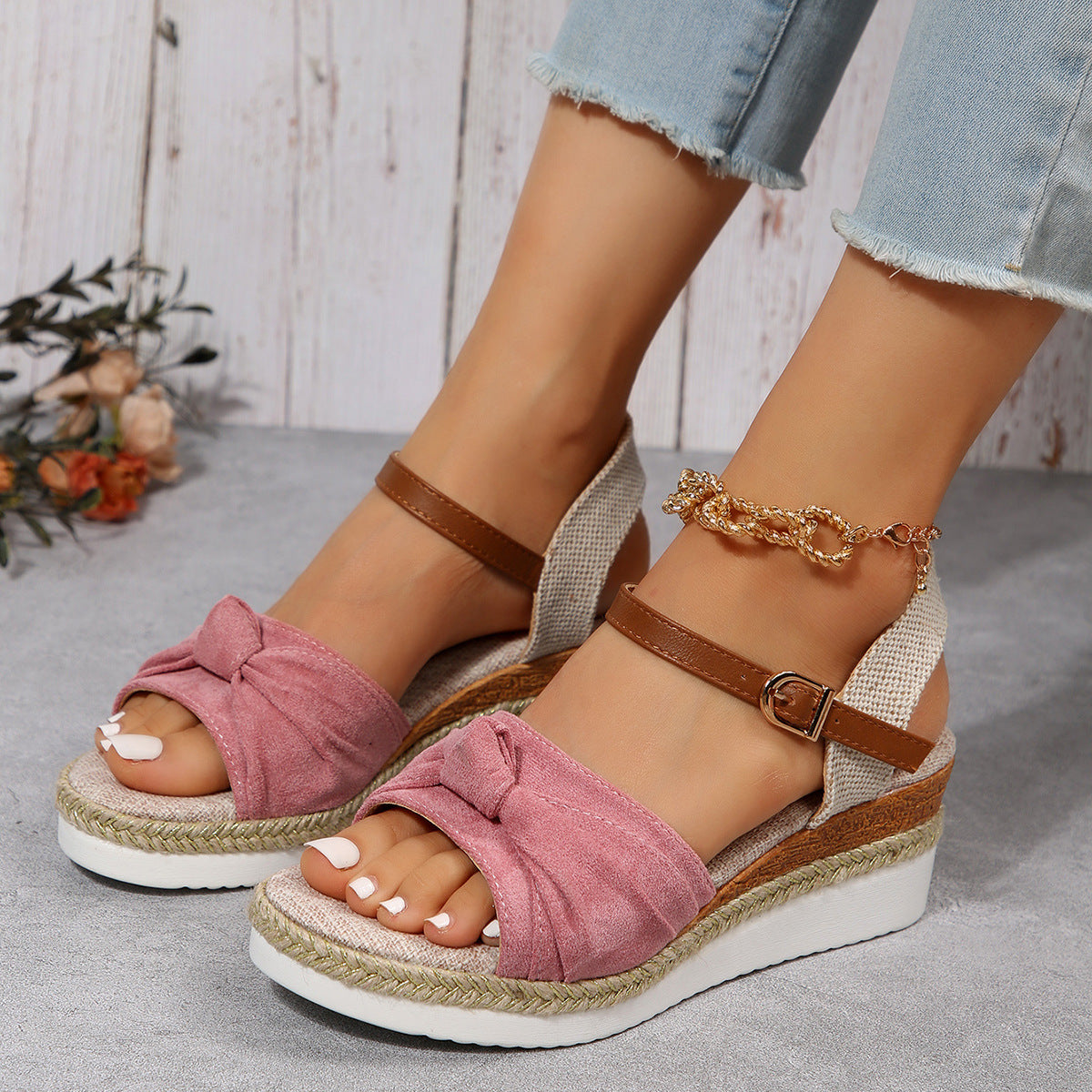 OrthoCare Chunky Sandals With A Bow - Unique Summer Fashion