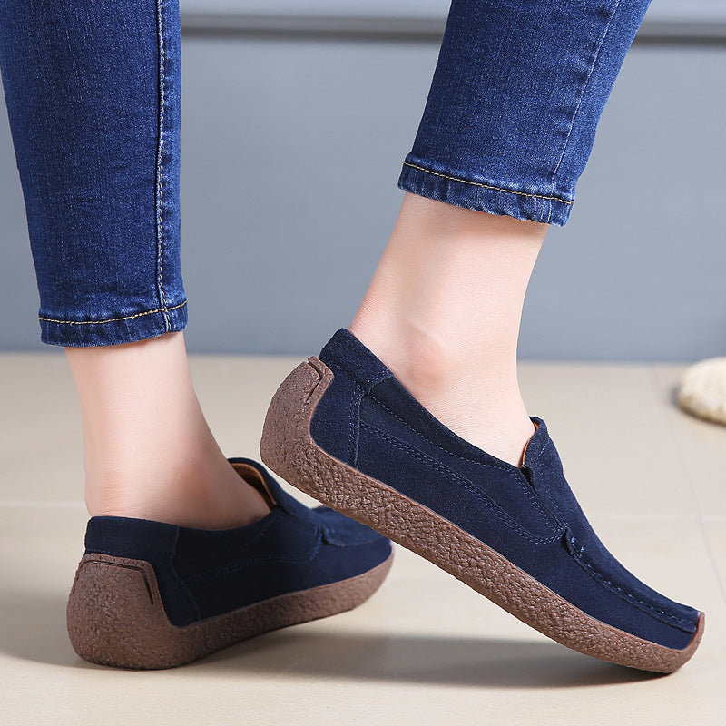 OrthoCare Women’s Suede Slip-On Loafers – Lightweight Comfort Casual Shoes