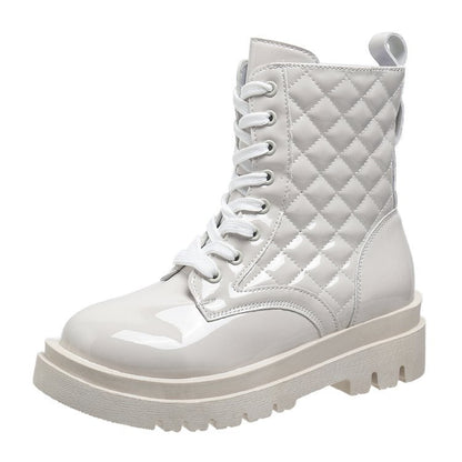 OrthoCare Quilted Platform Boots - Thick Heel