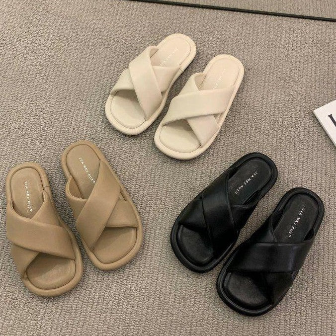Soleia | Women’s Orthopedic Crisscross Comfort Slide Sandals