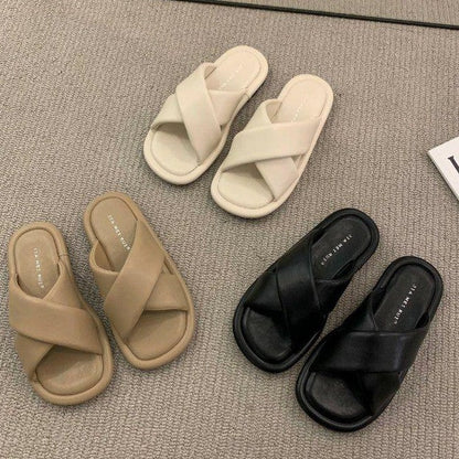 Soleia | Women’s Orthopedic Crisscross Comfort Slide Sandals