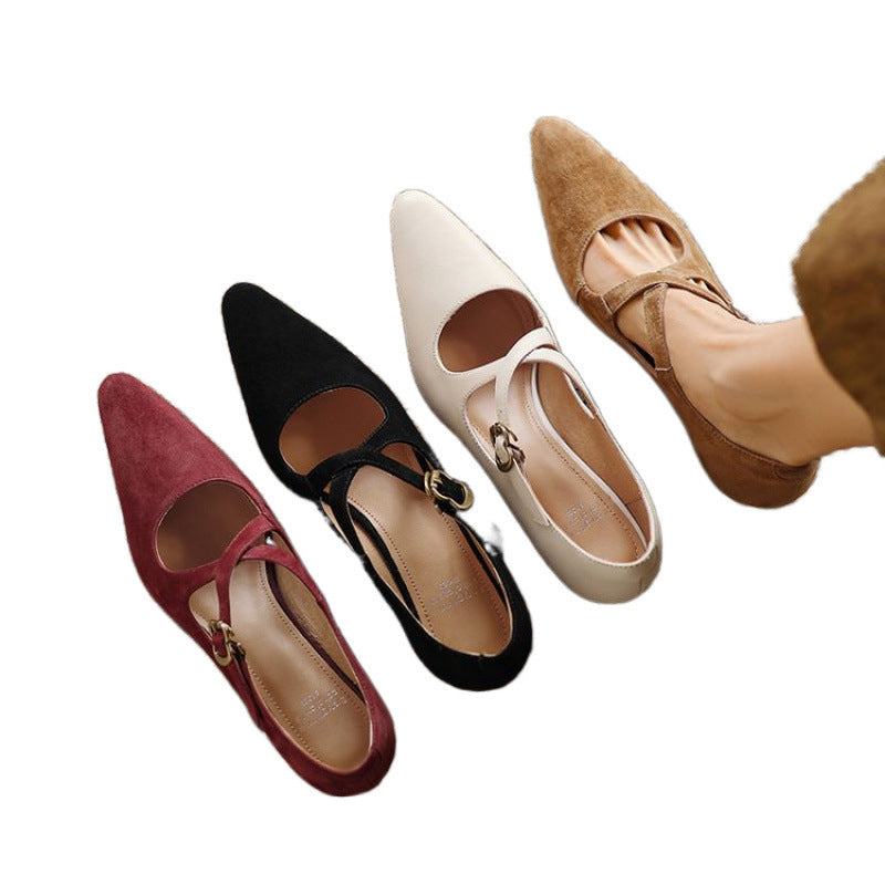 OrthoCare Elegant Mary Jane Shoes With Mid-Heeled Heels